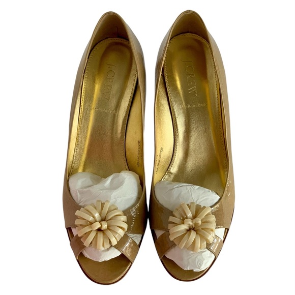 NWT J. Crew Posie Patent Leather Peep-toe Heels - NEW In Box - Sz 9 - Picture 3 of 9